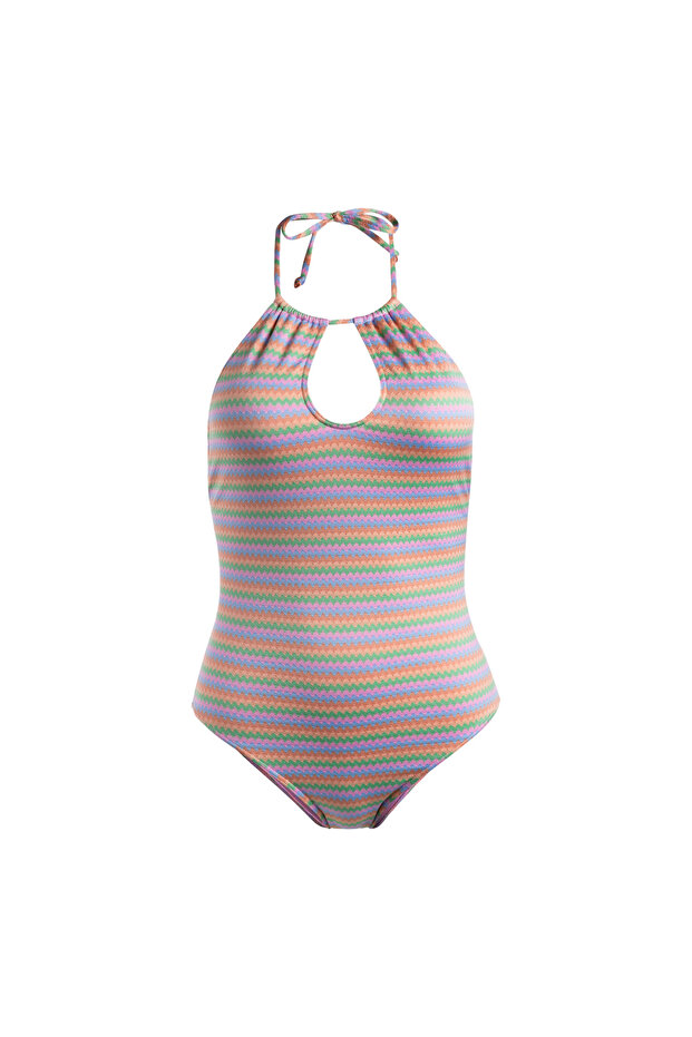 Wavy Stripe One Piece Kadın Mayo KADIN MAYO ERJX103624 - 2