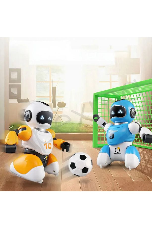 Uzaktan Kumandalı Şarjlı Top Oynayan Robotlar 2 Robot+2 Kumanda +2 Top+ Saha Futbol Robot - 9