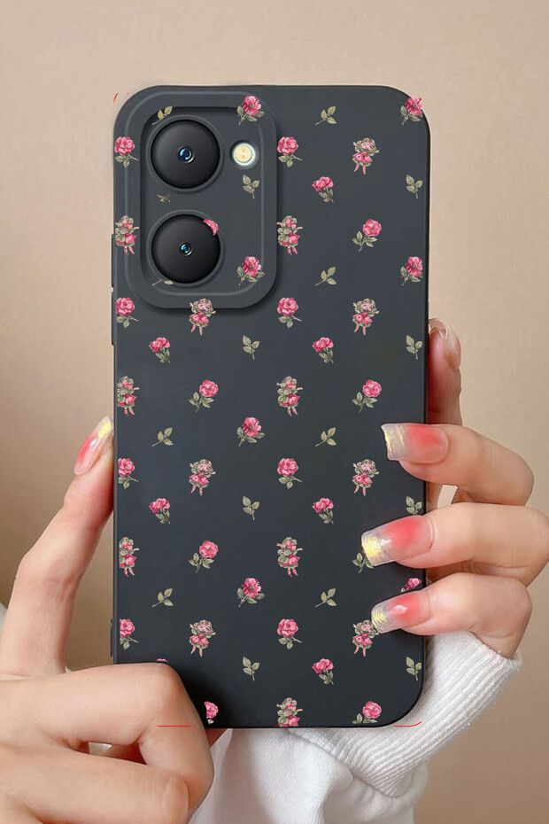 Balporsuku Patterned Phone Case Compatible with Vivo Y18 Pdng01 Cover Rose