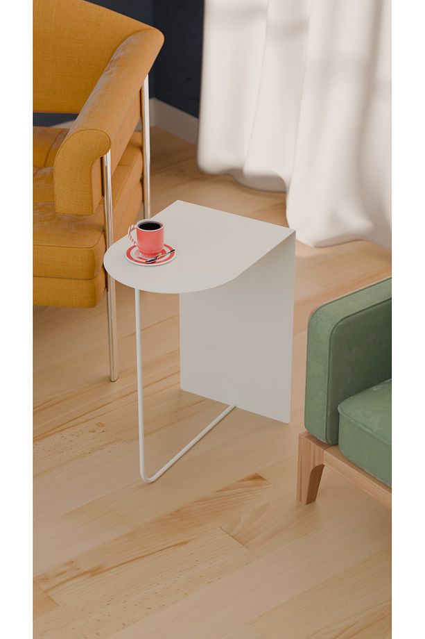Modern ve Minimalist Yan Sehpa - Yüksek Kalite Çelik, Çok Renkli Seçenekler - 1