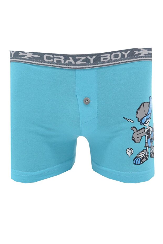 0253 Elastane Printed Boy's Boxers - 1