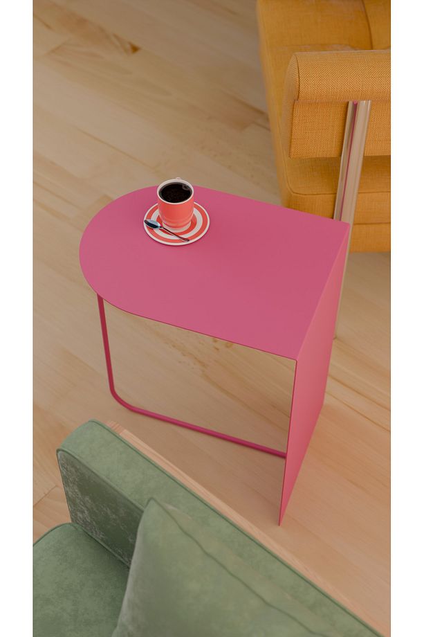Modern ve Minimalist Yan Sehpa - Yüksek Kalite Çelik, Çok Renkli Seçenekler - 4