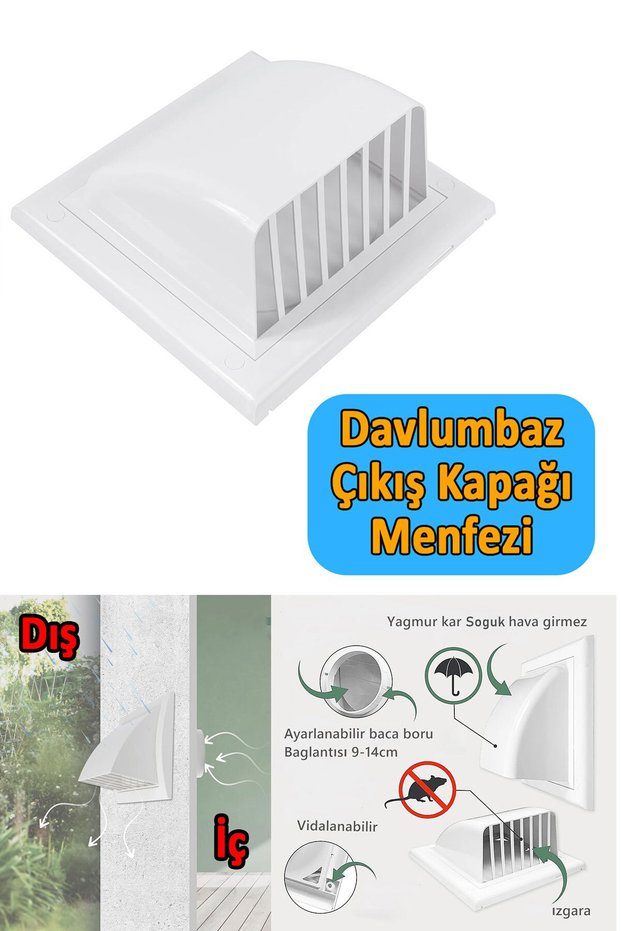 Hood Outlet Cover Ventilation Check Valve Hood Anti-Pest One-Way Air Suction Vent