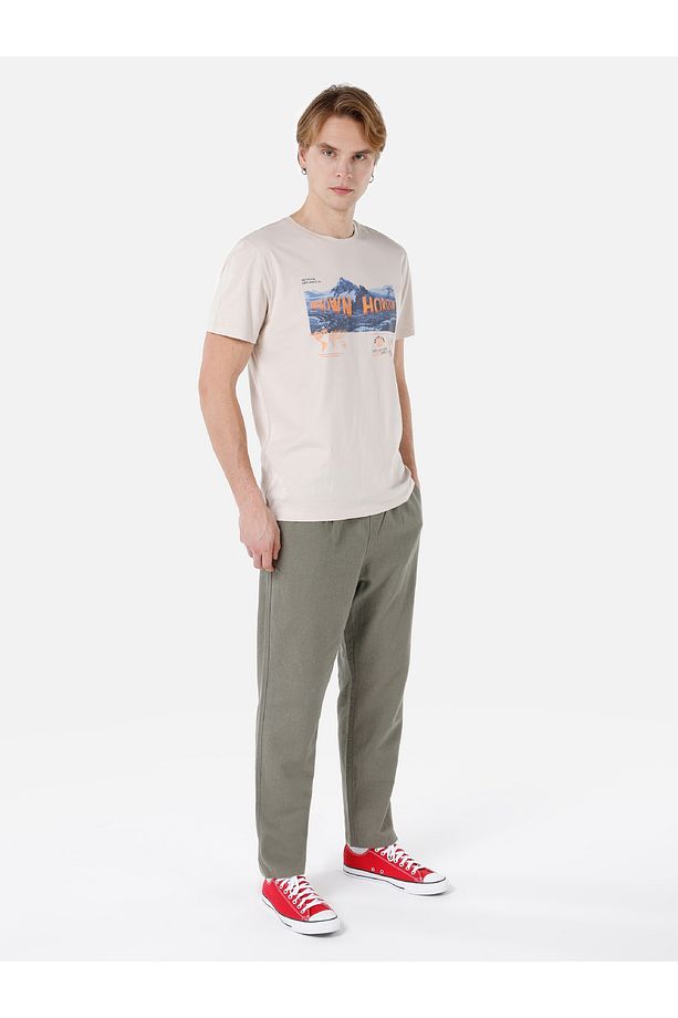 Bej Erkek Tshirt K.kol - 3