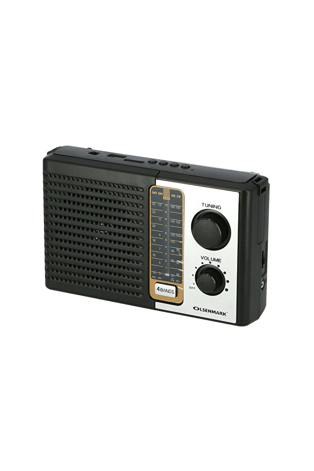 Portable 4 Band Radio OMR1270 Black/Silver
