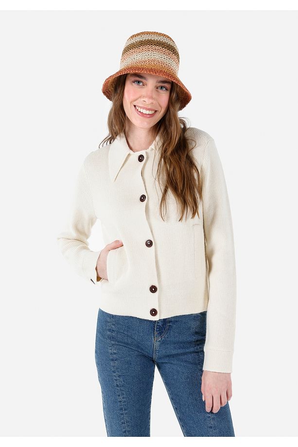 Regular Fit Kadın Ekru Hırka - 1