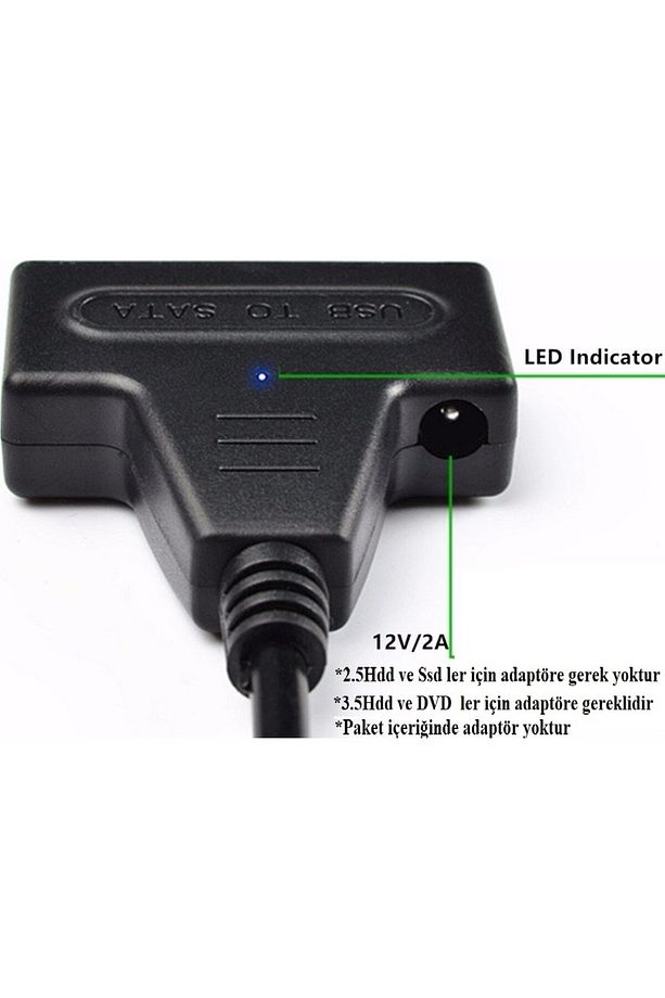 A3934 Type C 3.1 USB To 2.5 3.5 Inç Sata SSD HDD Hard Disk DVD Kablosu - 3