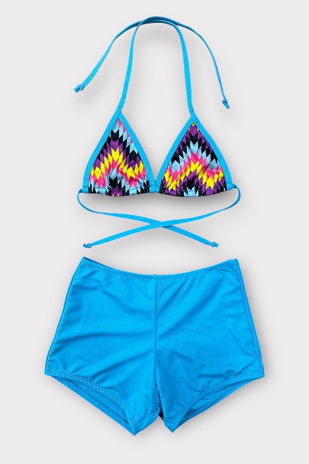 Kız Çocuk Şortlu Bikini Takımı - 1