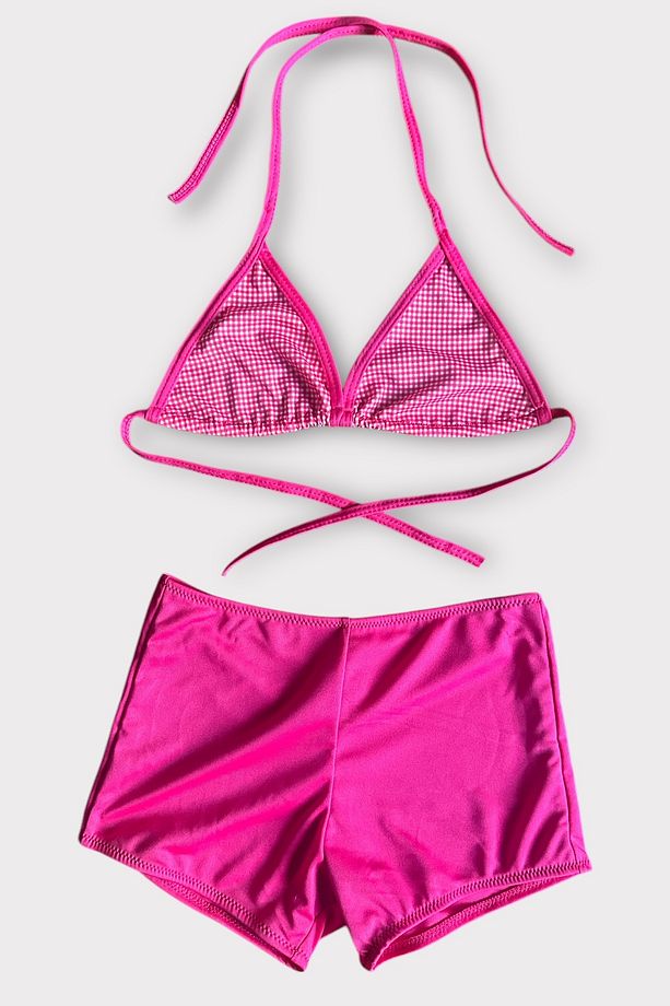 Kız Çocuk Şortlu Bikini Takımı - 1