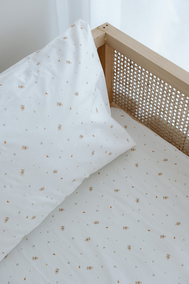 طقم ملاءات مطاطية مفردة | زهور بوهو صغيرة - 4