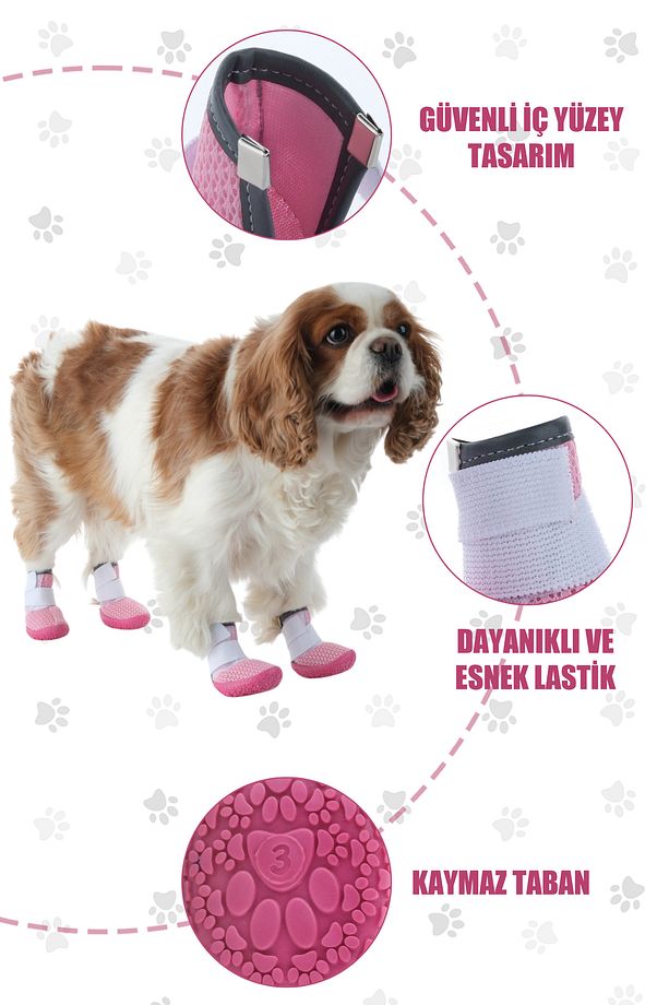 Köpek Ayakkabısı - Lastikli Köpek Ayakkabısı - Kaydırmaz Kauçuk Taban Köpek Ayakkabısı - 7