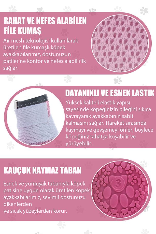 Köpek Ayakkabısı - Lastikli Köpek Ayakkabısı - Kaydırmaz Kauçuk Taban Köpek Ayakkabısı - 6