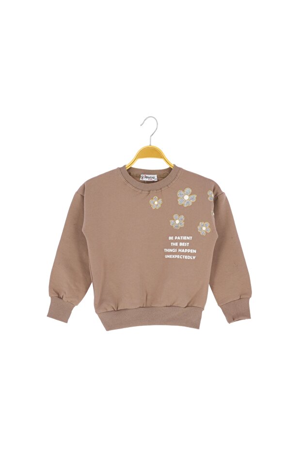 123-01-25 Girls Blouse Çi̇Çek Printed 2 Rope Şrd 2/10 Years