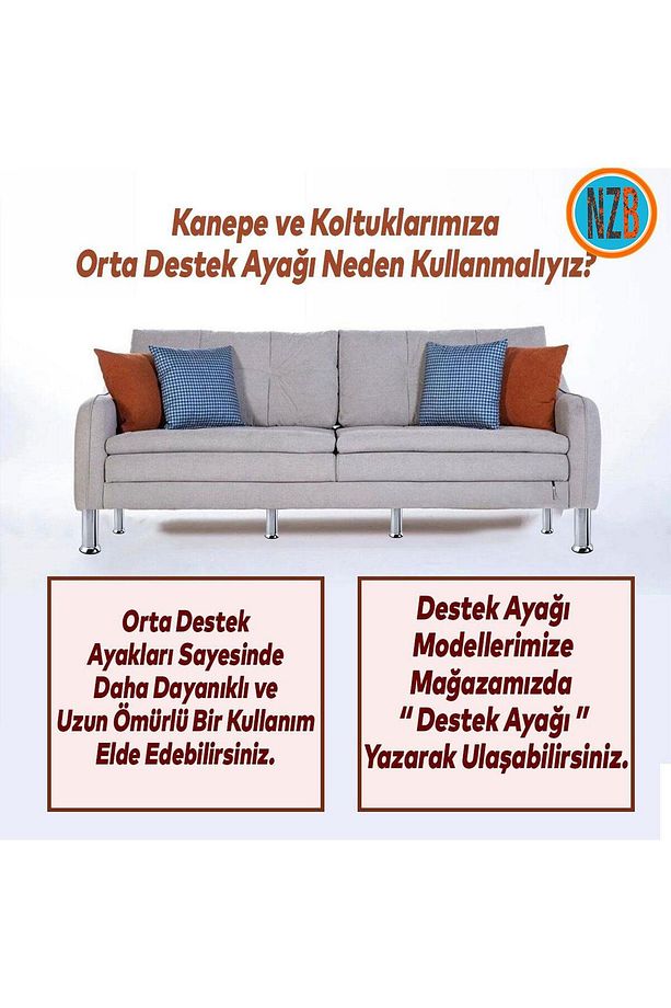 Mobilya Ayak Krom Baza Koltuk Kanepe Yatak Çekyat Destek Ayağı 15 cm Metal Yükseltici Ayaklar 4 Adet - 4