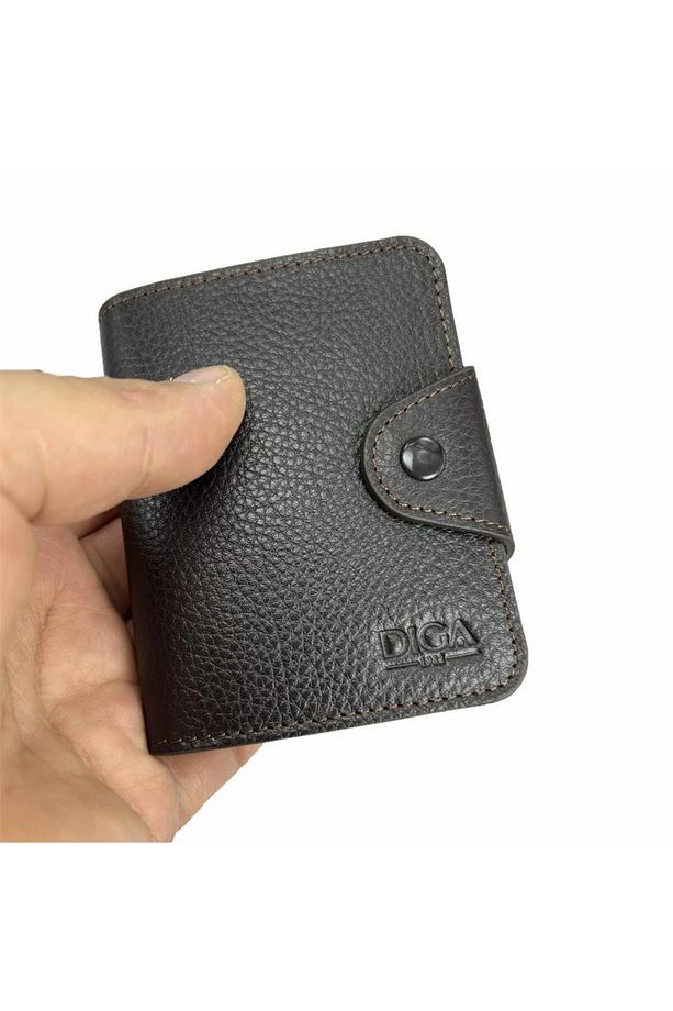 Diga 110 Hakiki Deri Kartlık Cüzdan Kahve - 5