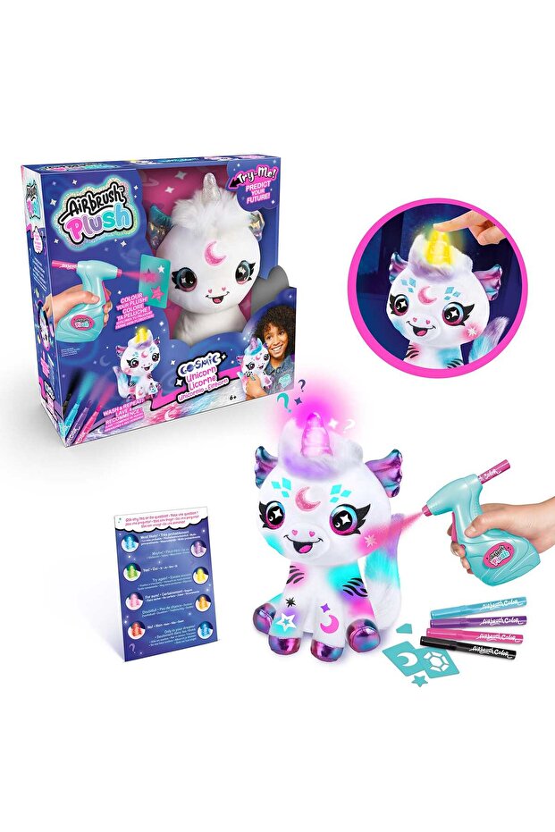 Airbrush Plush Cosmic Unicorn - 1