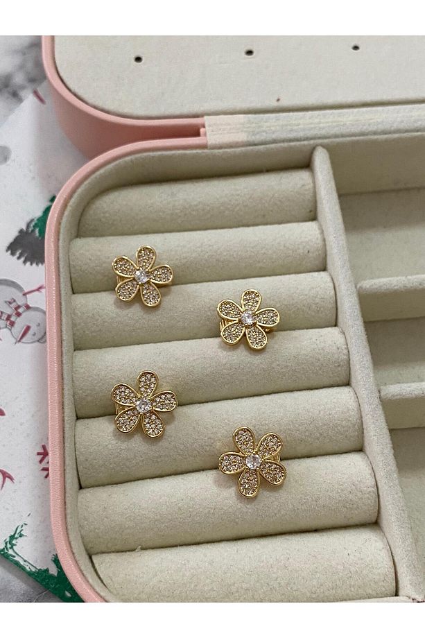 Çiçek Motifli Birinci Kalite Charm (TEK CHARM FİYATIDIR KOLYE UCU OLARAK DA KULLANILABİLİR) - 1