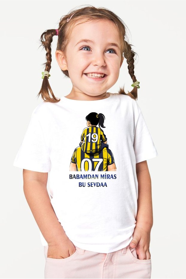 Fan Yellow Navy Blue Dad Daughter Tshirt