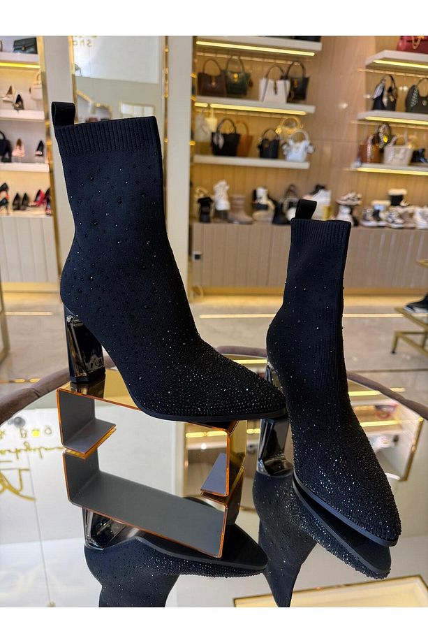 İthal Taşlı Model Triko Kadın Bot - 8