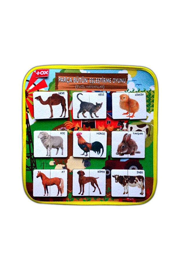 (Pets) Piece-By-Piece Matching Felt Velcro Activity Sheet - Children's Activity, Educational
