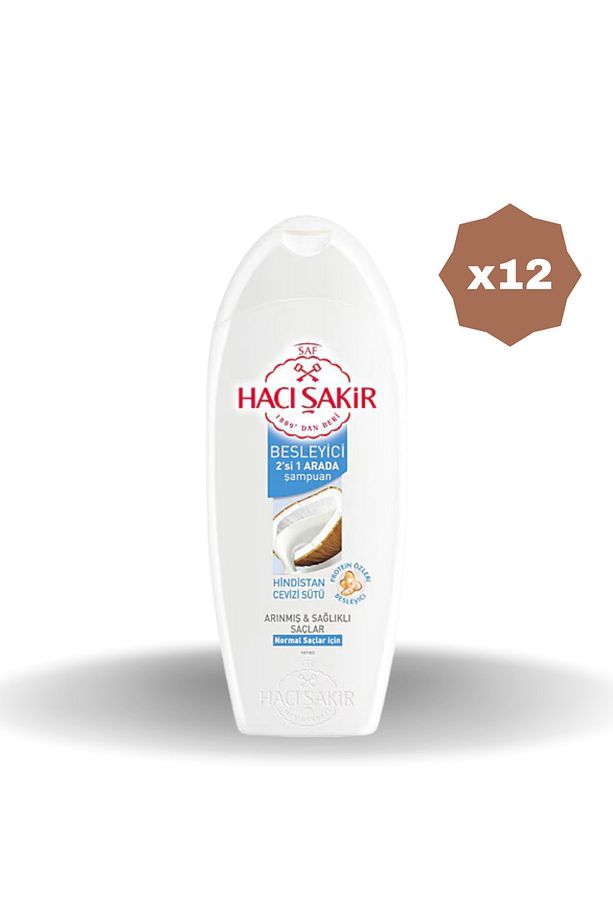 HACIŞAKİR HİNDİSTAN CEVİZLİ 2N1 ŞAMPUAN 500 ML - (12 ADET) - 1