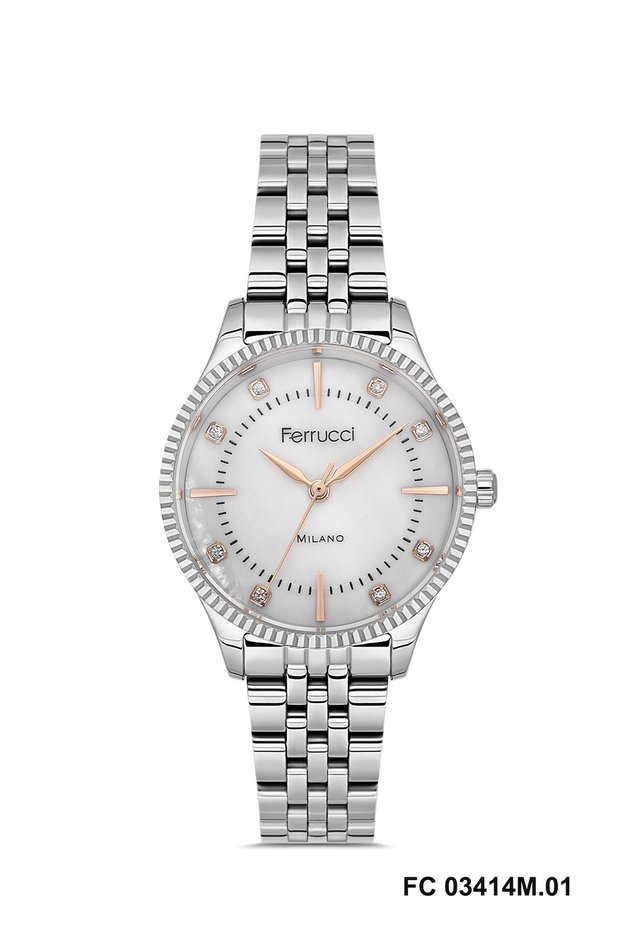 Ferrucci̇ Fc 03414m.01 Woman's Wristwatch with Steel Cord