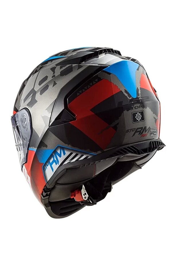 STORM SPRINTER SİYAH-KIRMIZI-TITANIUM KASK - 5