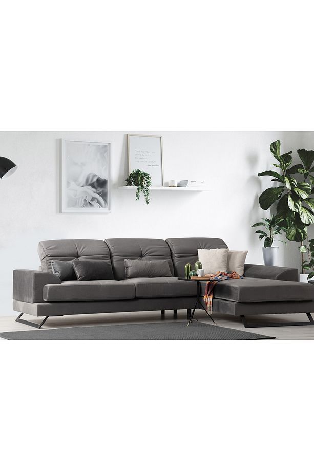 Frido Exclusive Köşe Koltuk, Antrasit, Sağ Köşe - 5