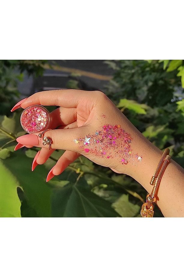 Parlak Glitter Simli Far Jel Forumlu Parlak Işıltılı Vücut-yuz Simi - 5