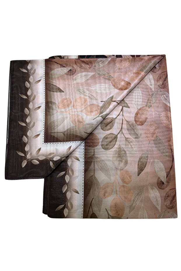 Sparkling Leaf Pattern Silky Efsun Shawl - 2