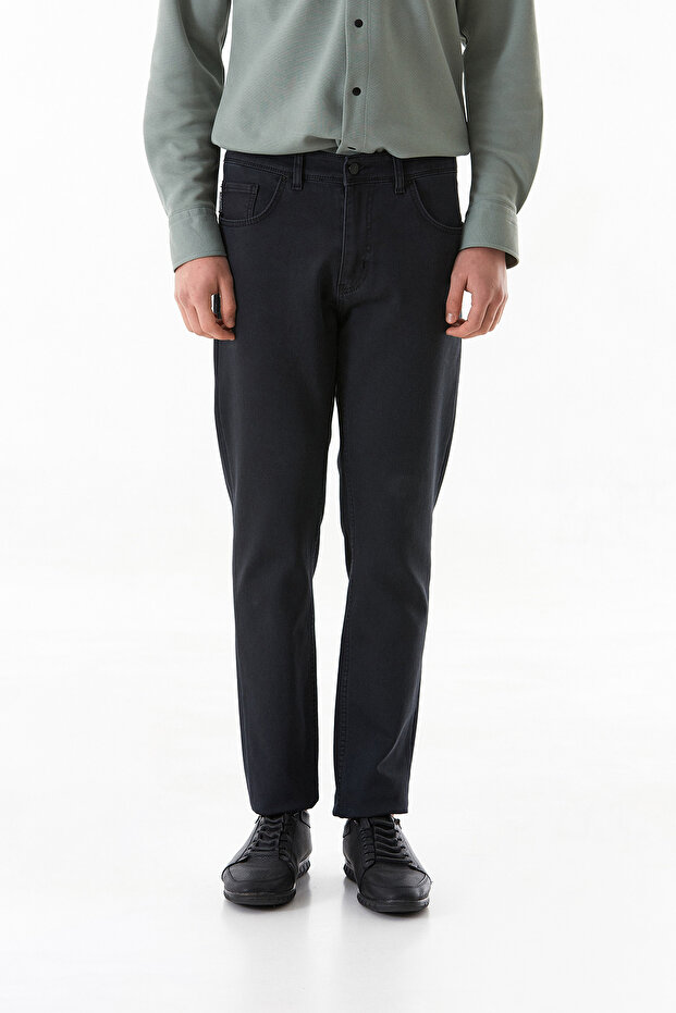 Fermuarlı Regular Fit Jean - 6