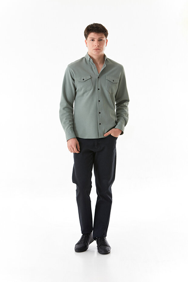 Fermuarlı Regular Fit Jean - 1