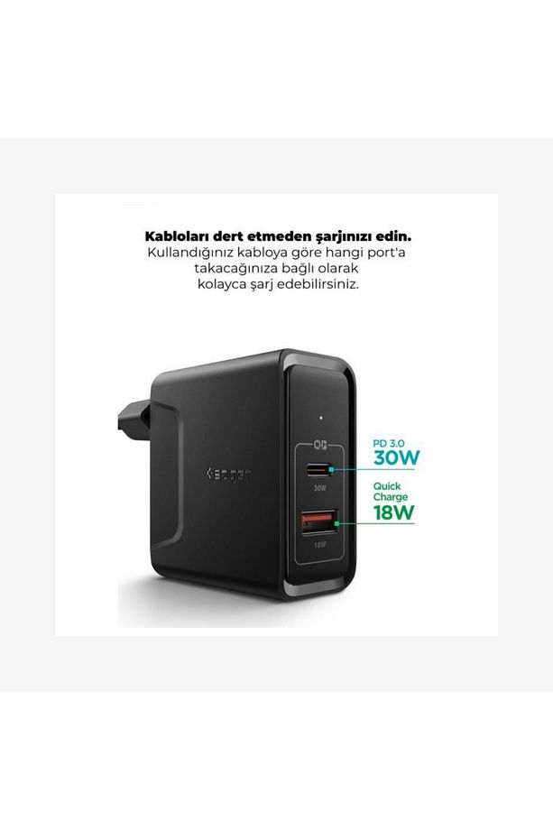 48W USB-C 2 Port Adaptör - Hızlı Şarj Aleti Type-C PD 3.0 30W + QC 3.0 18W F211 - 000AD24973 - 6