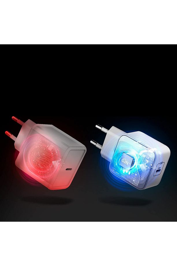 30W GaN USB-C Adaptör Hızlı Şarj Aleti iPhone&Android&iPad&MacBook Type-C PE2008 White - ACH02077 - 8