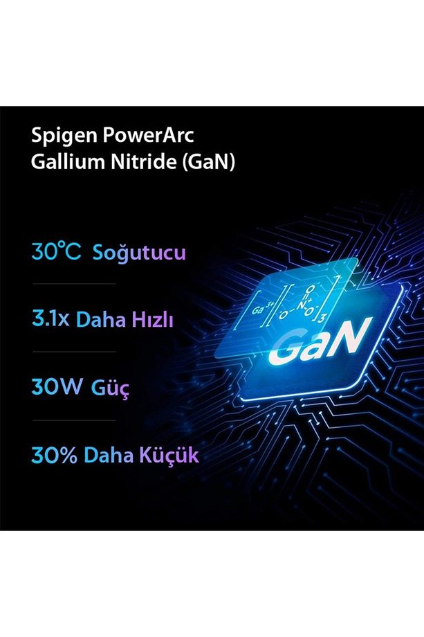 30W GaN USB-C Adaptör Hızlı Şarj Aleti iPhone&Android&iPad&MacBook Type-C PE2008 White - ACH02077 - 4