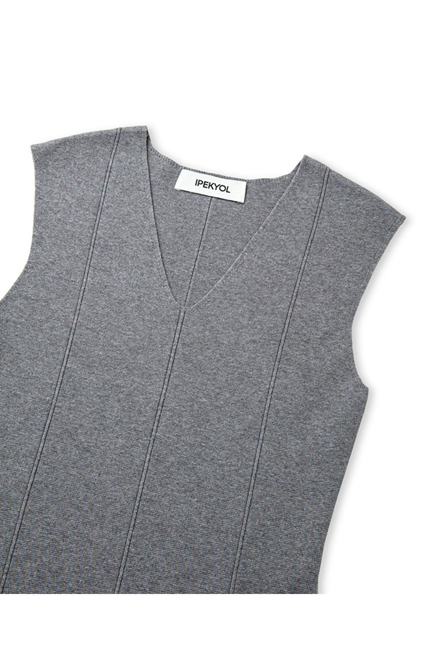 V yaka midi elbise - 4