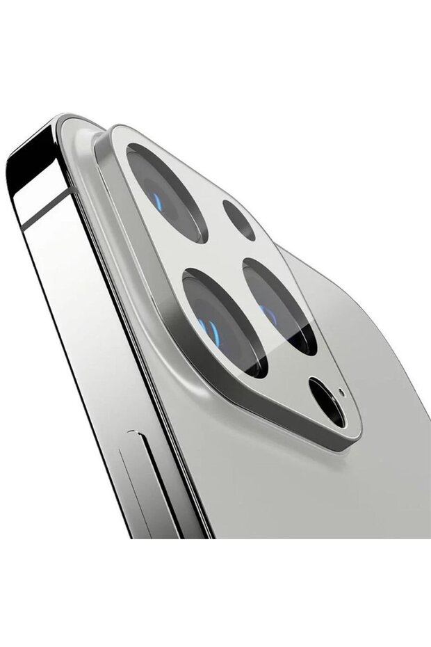 iPhone 13 Pro / 13 Pro Max Kamera Lens Camı Koruyucu GLAS.tR Optik (2 Adet) Silver - AGL04033 - 2