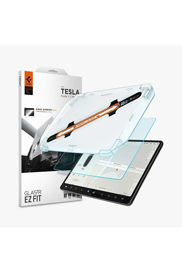 Tesla Model Y (2024-2023) & Model 3 (2023) Cam Ekran Koruyucu GLAS.tR EZ Fit Anti-Glare - AGL01086 - 1