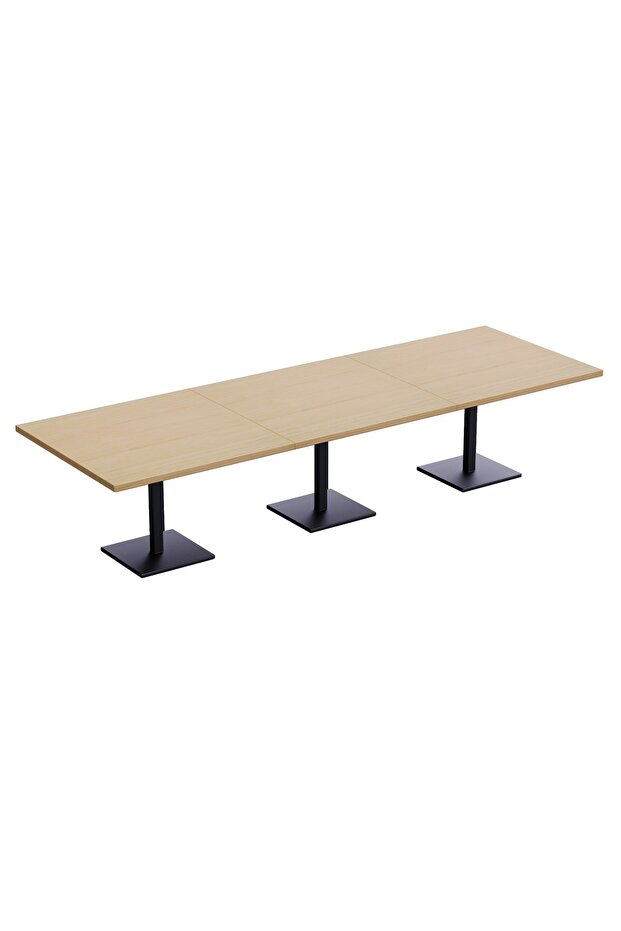Ristoran Bar Table Square Base - 12 Seater Cocktail Bistro Table for Pub, Living Room-Oak