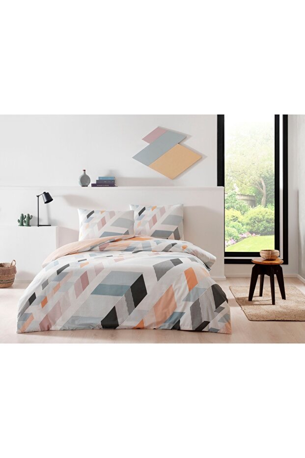 طقم غطاء لحاف قطني مزدوج مقاس 200×220 سم