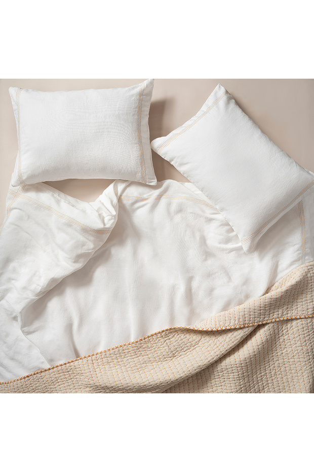 Mino Natural King Size Cotton Duvet Cover Set