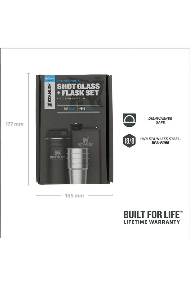 Adv Gift Box Shot Gl St M.blk Flask Shot Seti - 5