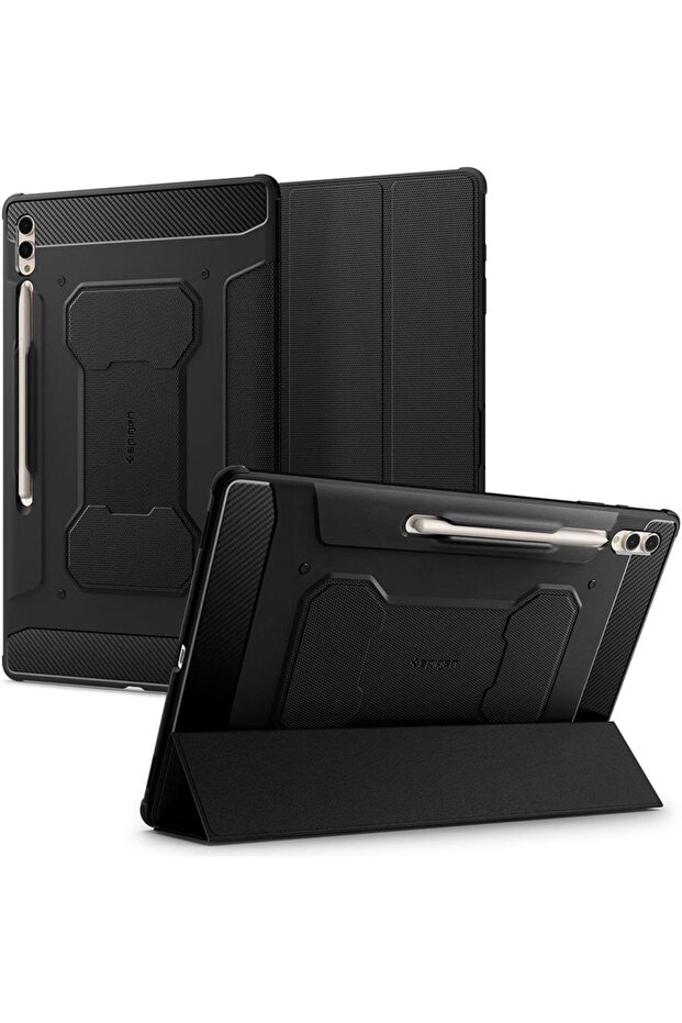 جراب حماية متين باللون الأسود لجهاز Galaxy Tab S10 Ultra / Tab S9 Ultra / Tab S8 Ultra - Acs06538