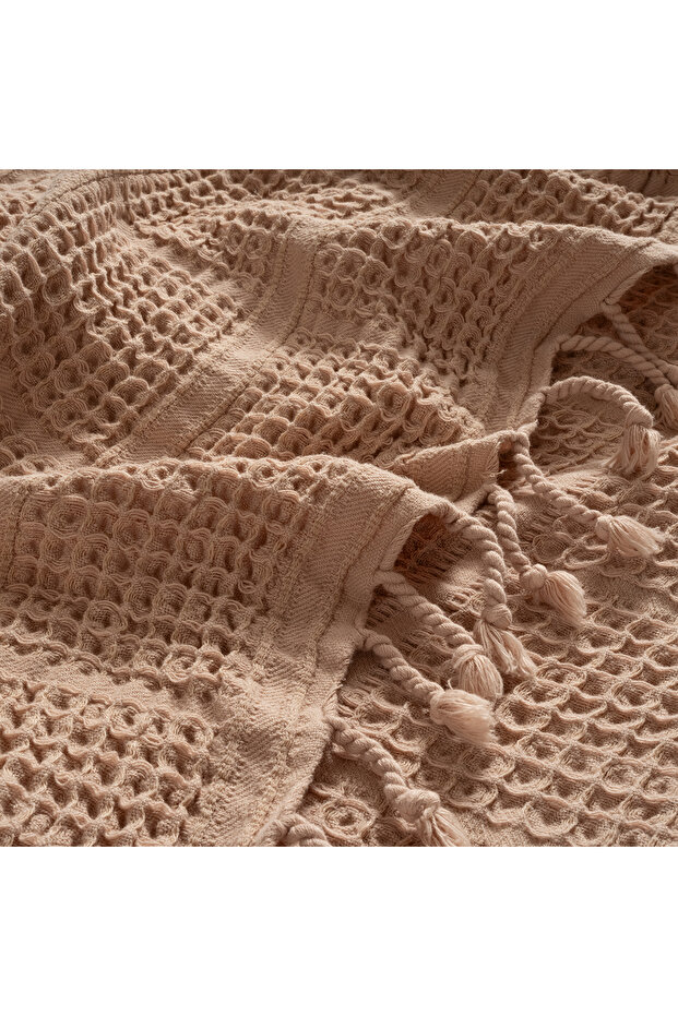 Solıd Çift Kişilik Pamuk Pike 200x220 Cm Kum Rengi - 2