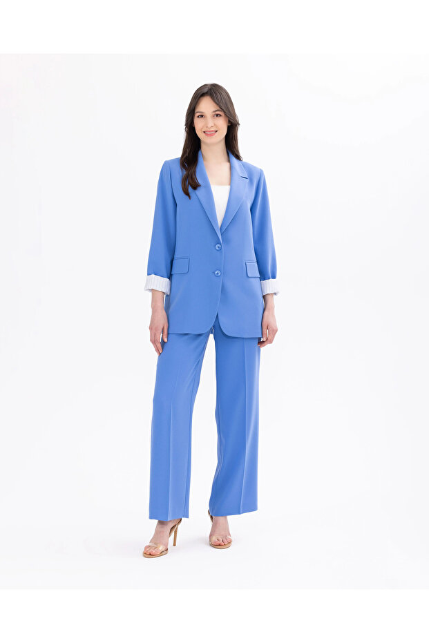 Cepli Geniş Paça Pantolon - 2