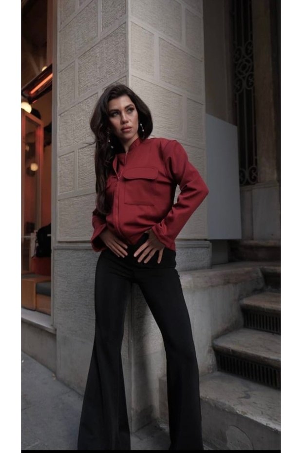 Zippered (Diver Fabric) Jacket - 1