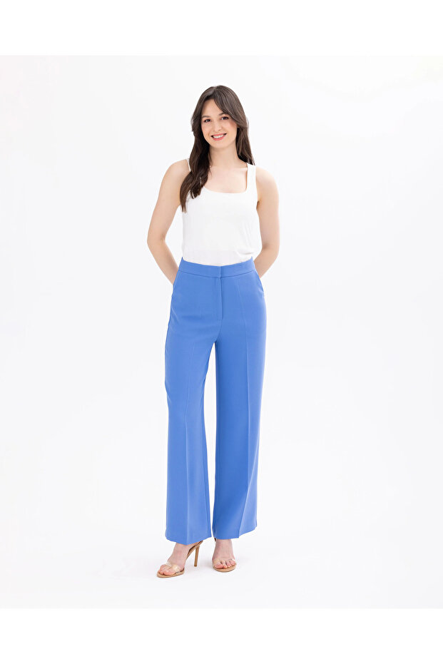 Cepli Geniş Paça Pantolon - 5