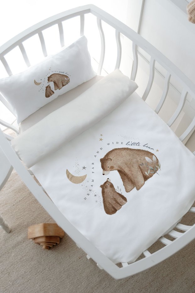 Park Bed Duvet Cover Set (80X120) - Royal Series - Baby Bear