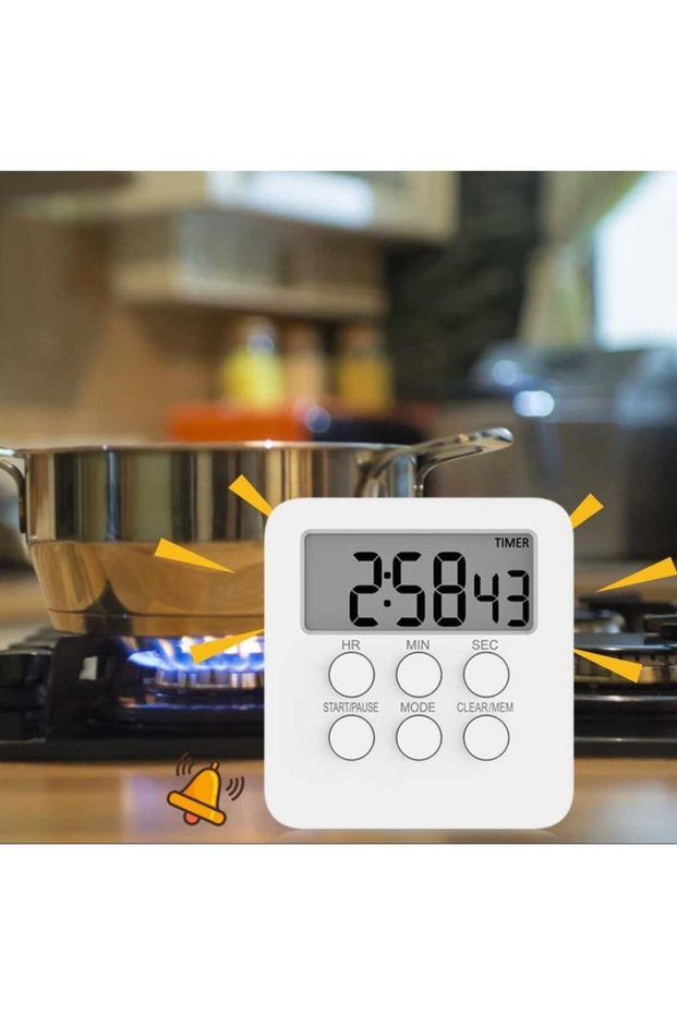 Mr Lcd Digital Kitchen Timer Count Cooking Work Magnetic Table Stopwatch with Loud Alarm