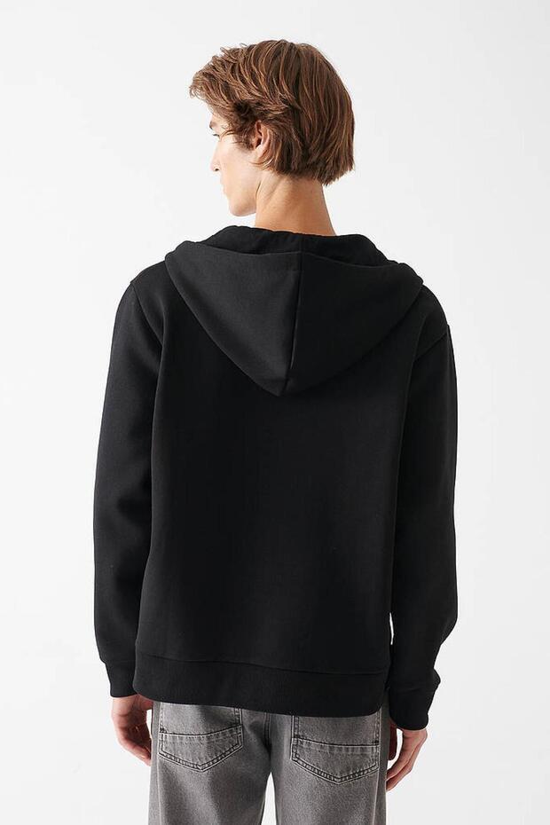 M066979-900-22k Fermuarlı Siyah Erkek Sweatshirt - 3